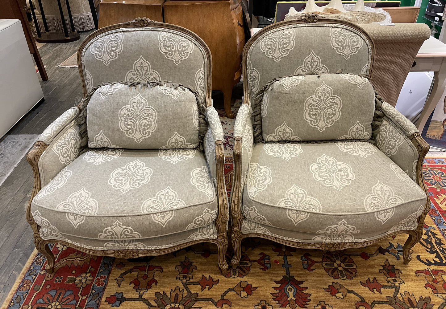 Pair of French Bergère Chairs (2AY66L)