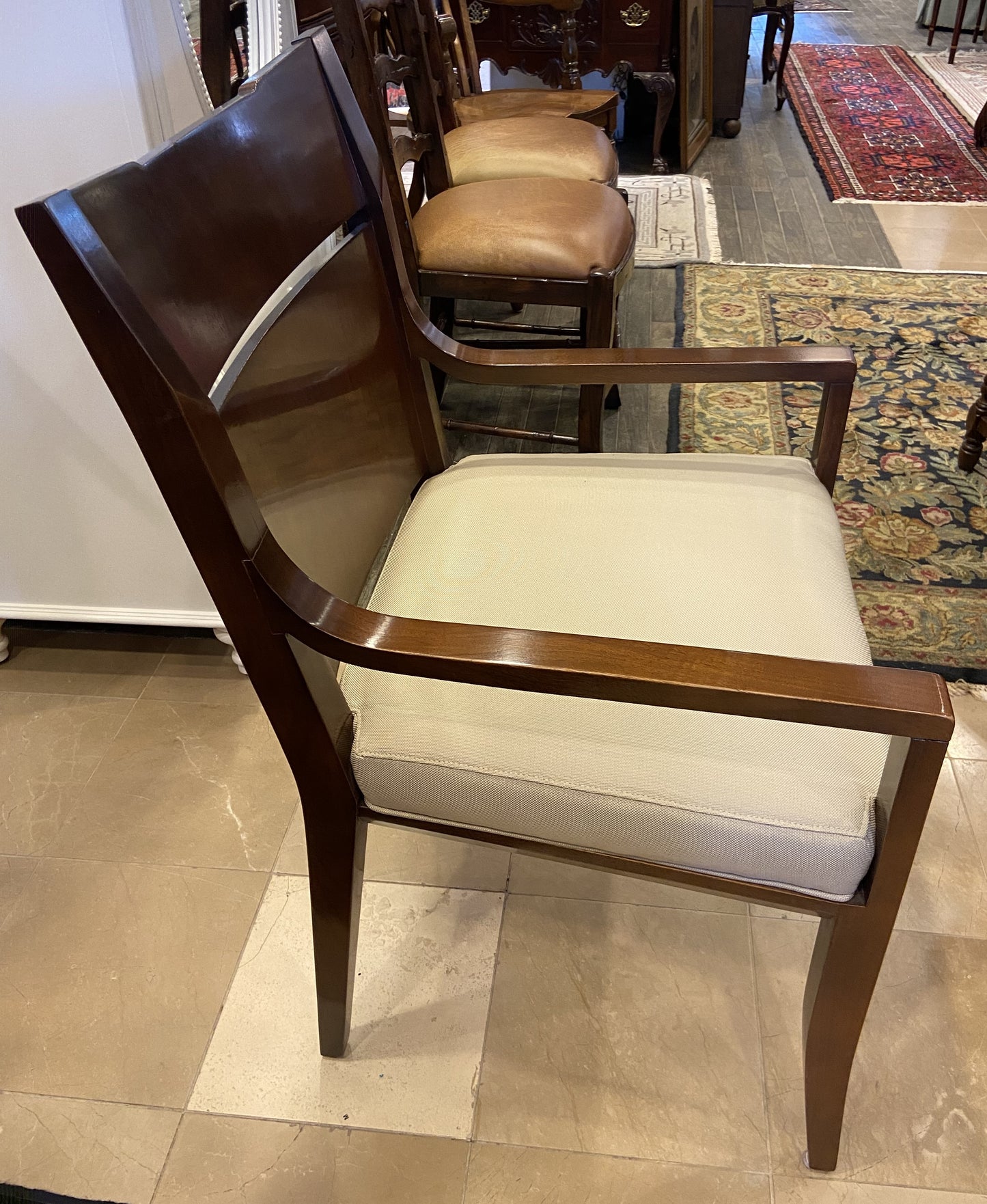 Baker Mahogany Slat Back Chair (HRJ9UJ)