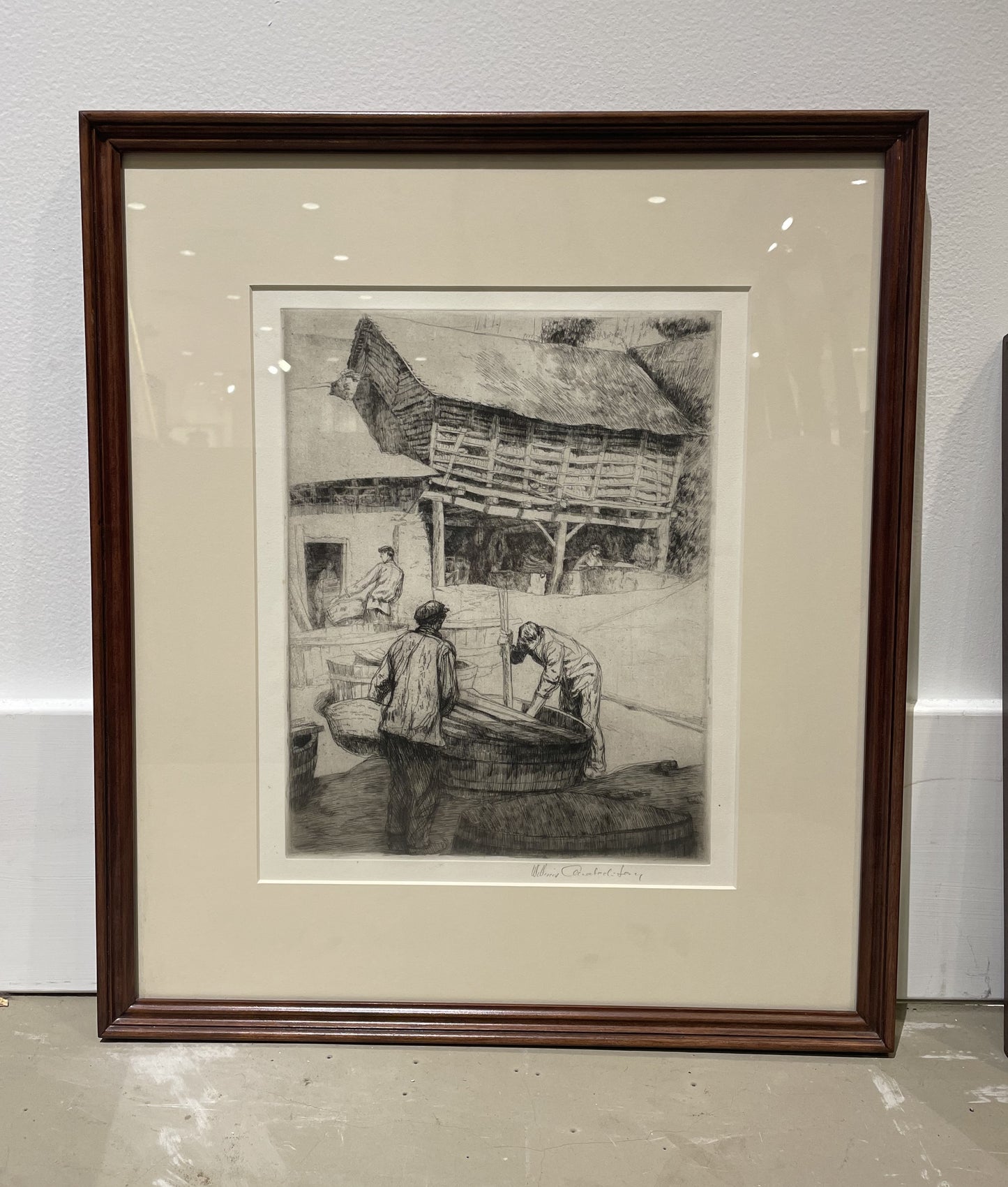 William Auerbach-Levy "Oystermen" Etching Print (9PSGSR)