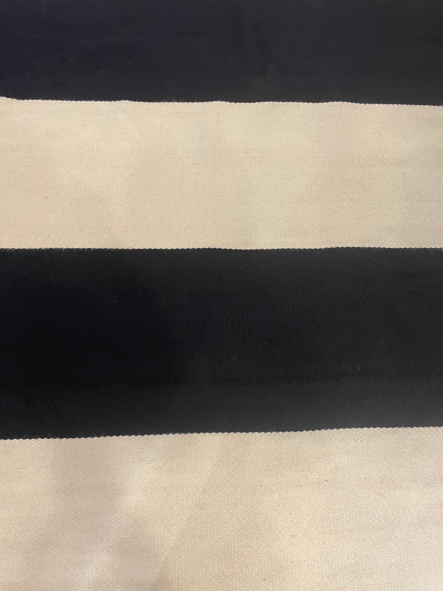 Custom Black & White Striped Rug (9.8x13) (CXF6LW)