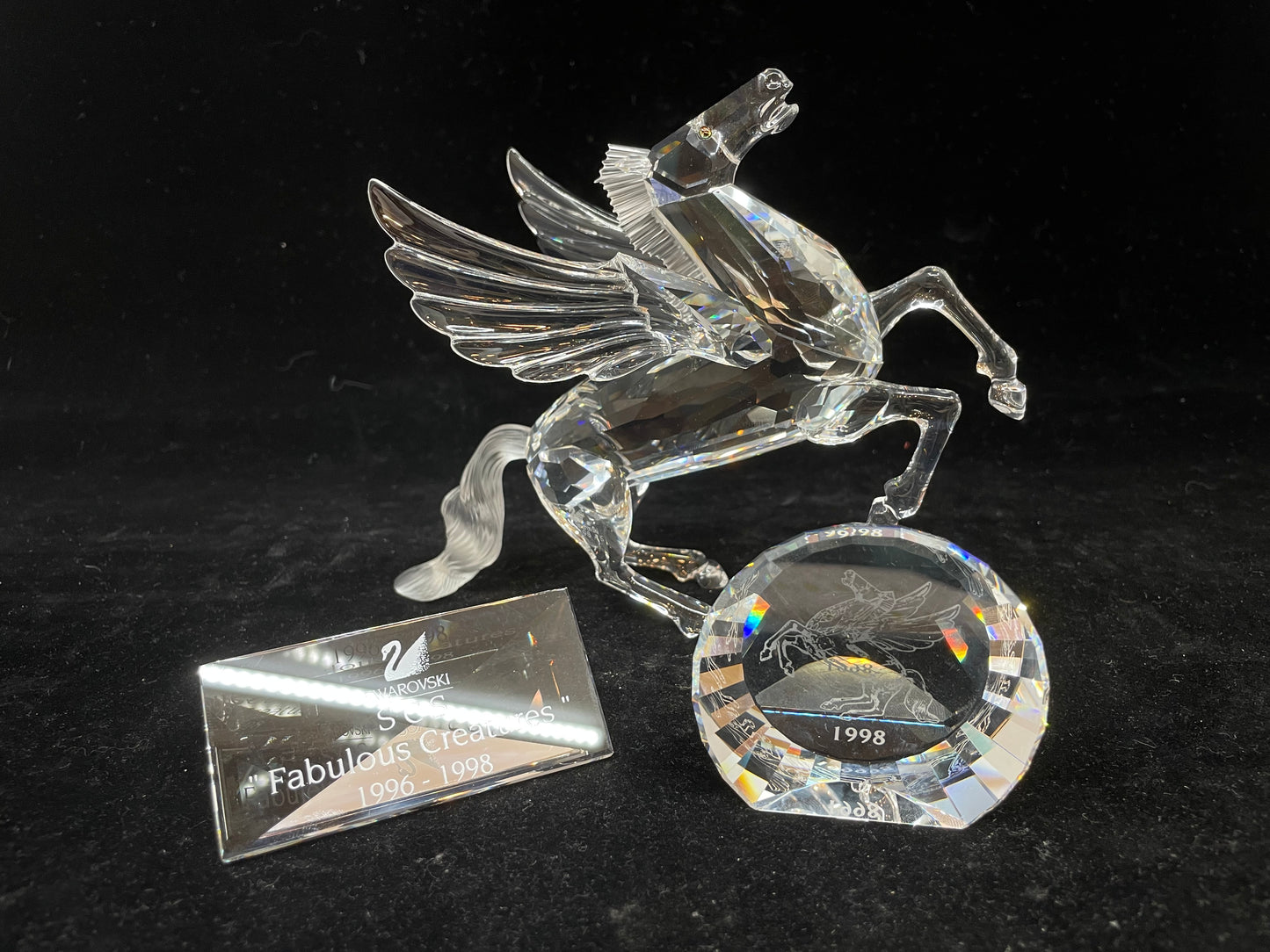 Swarovski "Fabulous Creatures" Pegasus SCS 1996-1998 Crystal Figurine