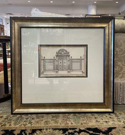 Architectural Gate Print Framed (09V002)