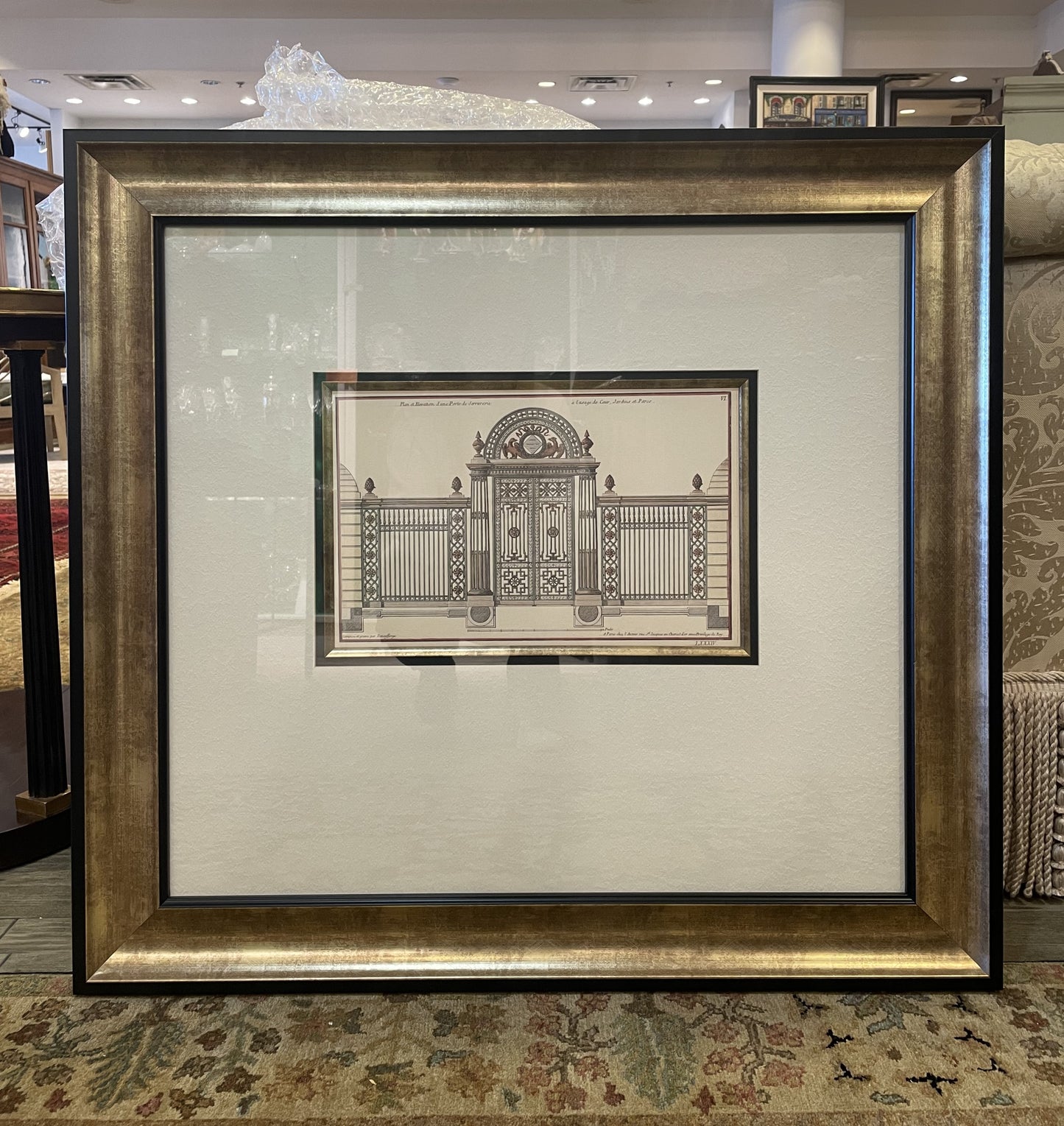 Architectural Gate Print Framed (09V002)