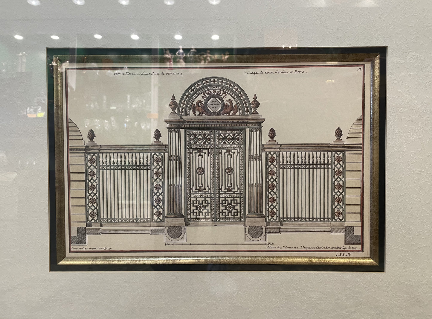 Architectural Gate Print Framed (09V002)