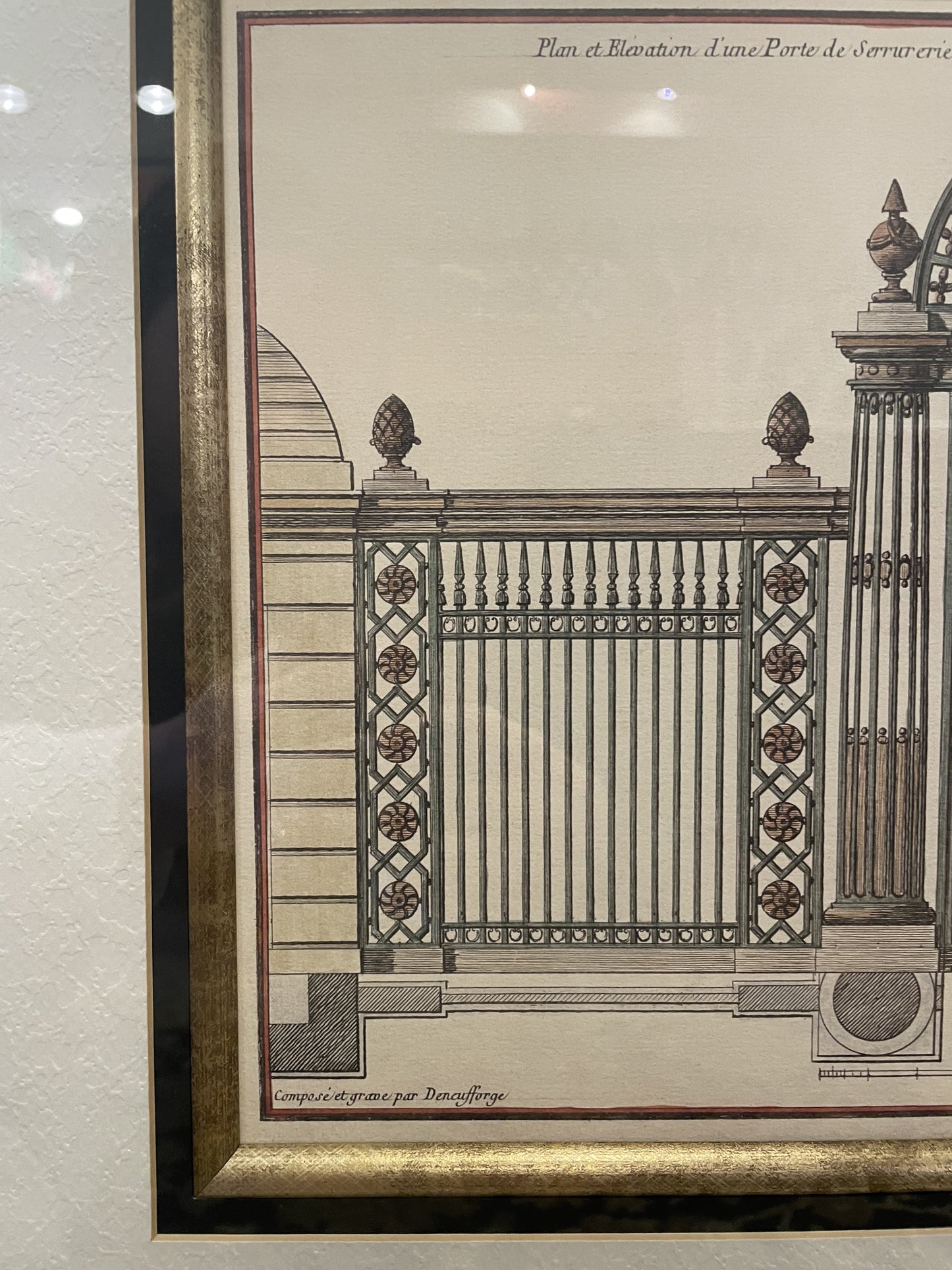 Architectural Gate Print Framed (09V002)