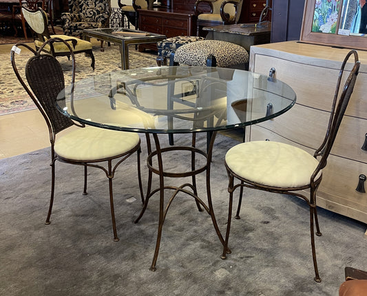 Ice Cream Table with Two Heart Back Chairs (09K001)