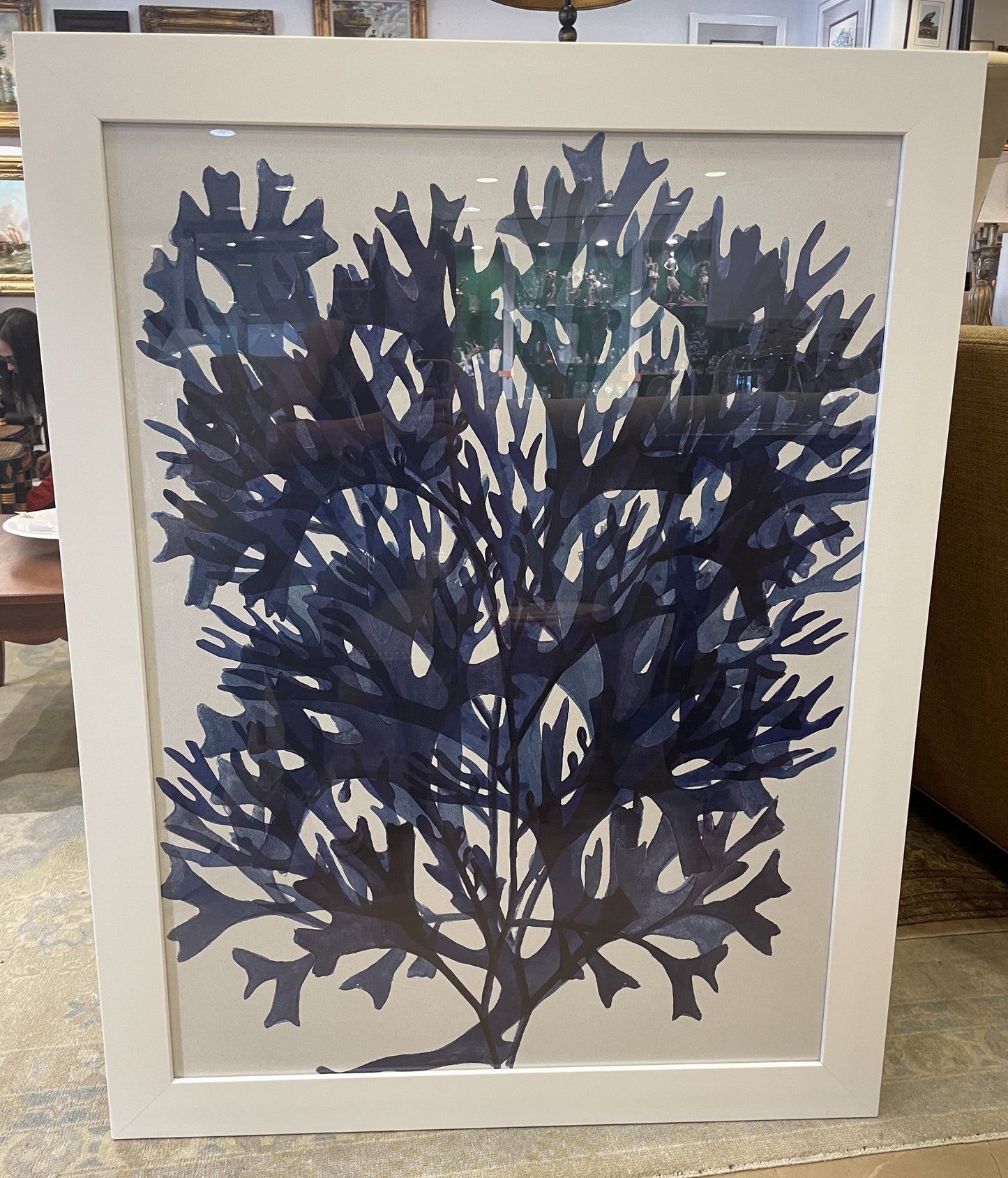 Framed Blue Coral Print (KVQYN1)