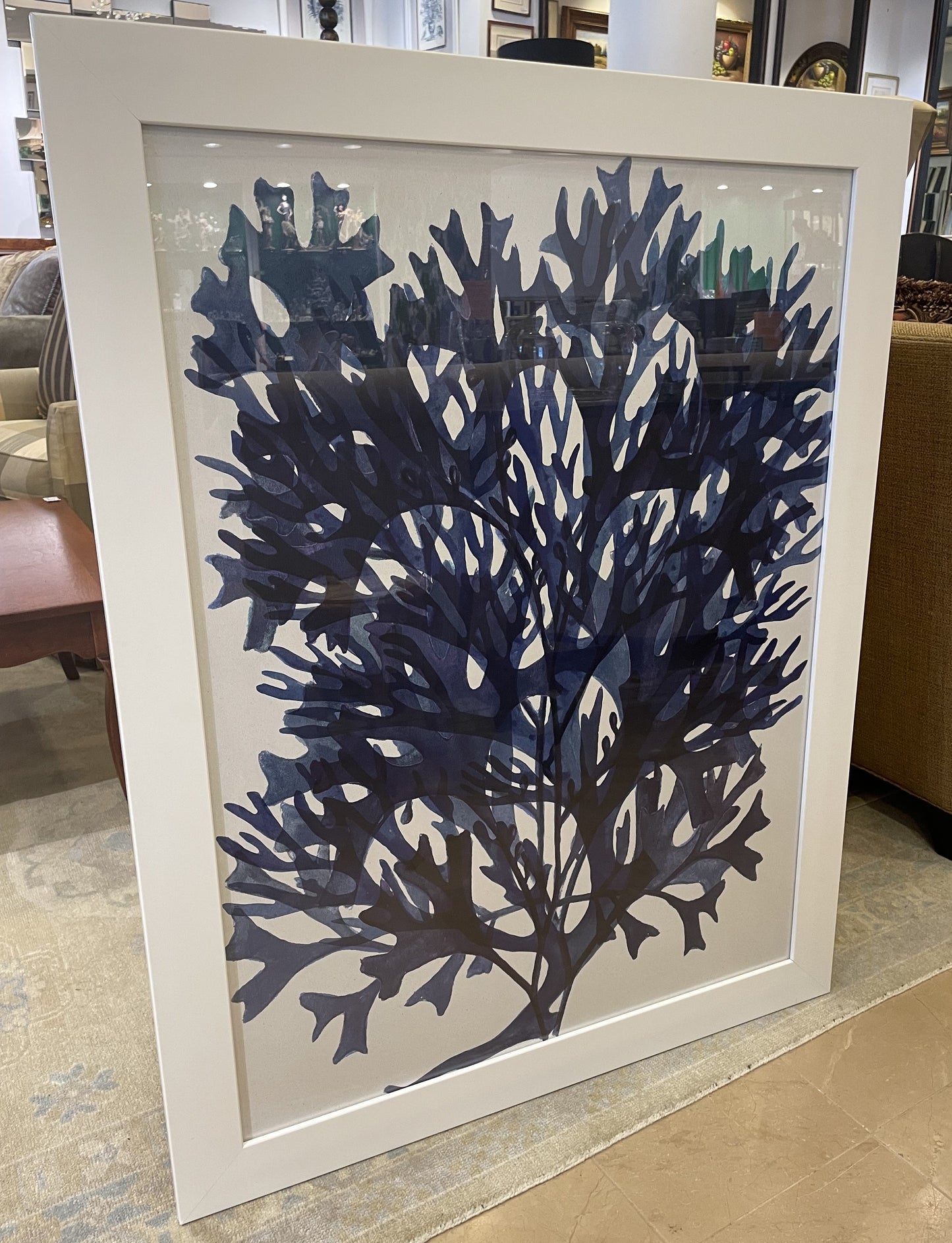 Framed Blue Coral Print (KVQYN1)