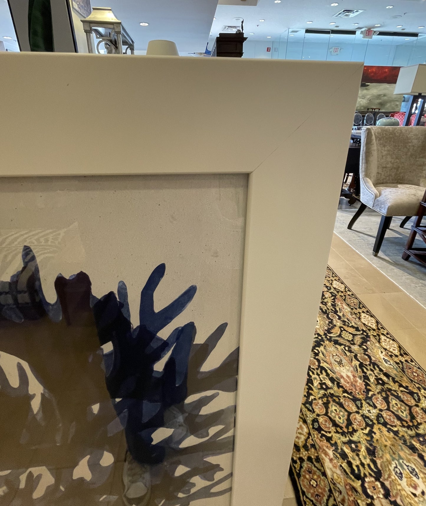 Framed Blue Coral Print (KVQYN1)