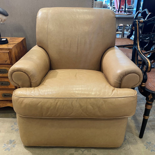 Henredon Leather Swivel Chair (FQ2PSN)