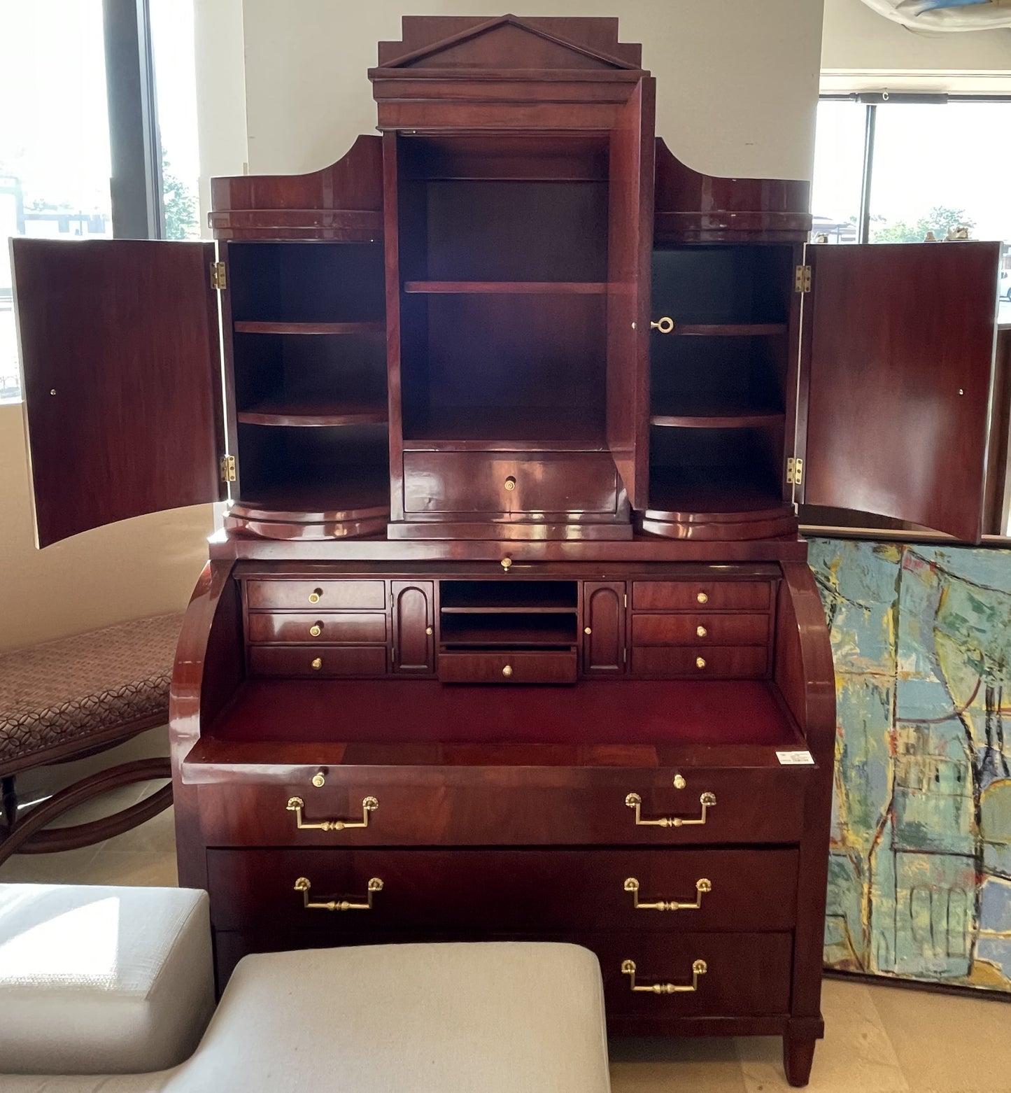 Ralph Lauren Mahogany Secretary Desk (9APHDH)