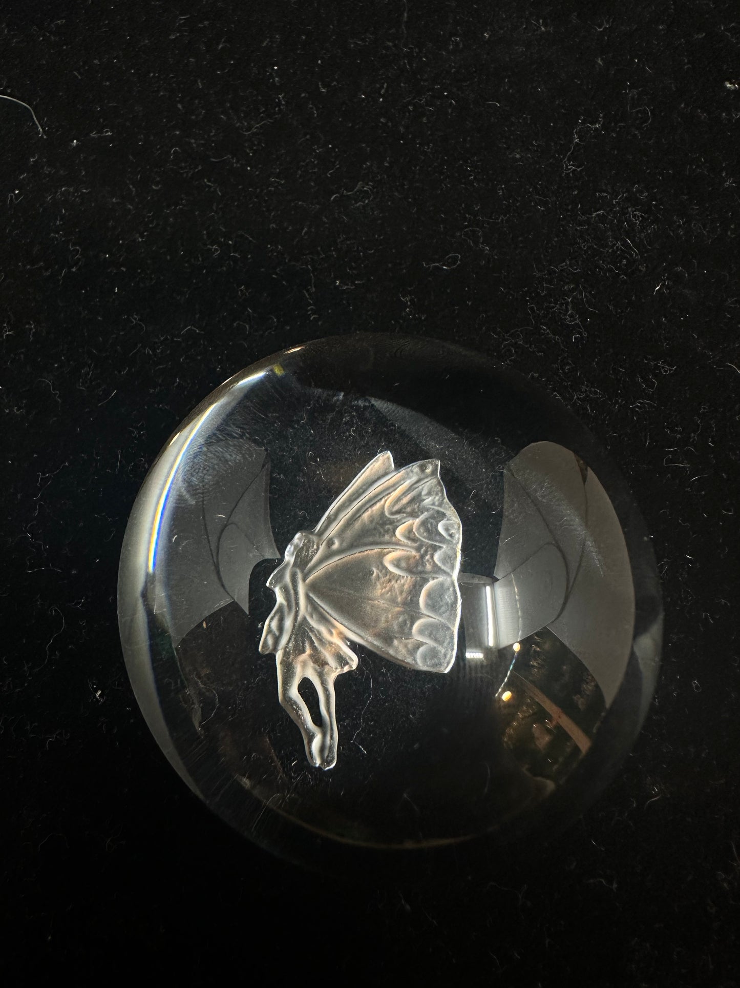 Lalique Fairy Etched Bubble Paperweight (H3CJ3W)