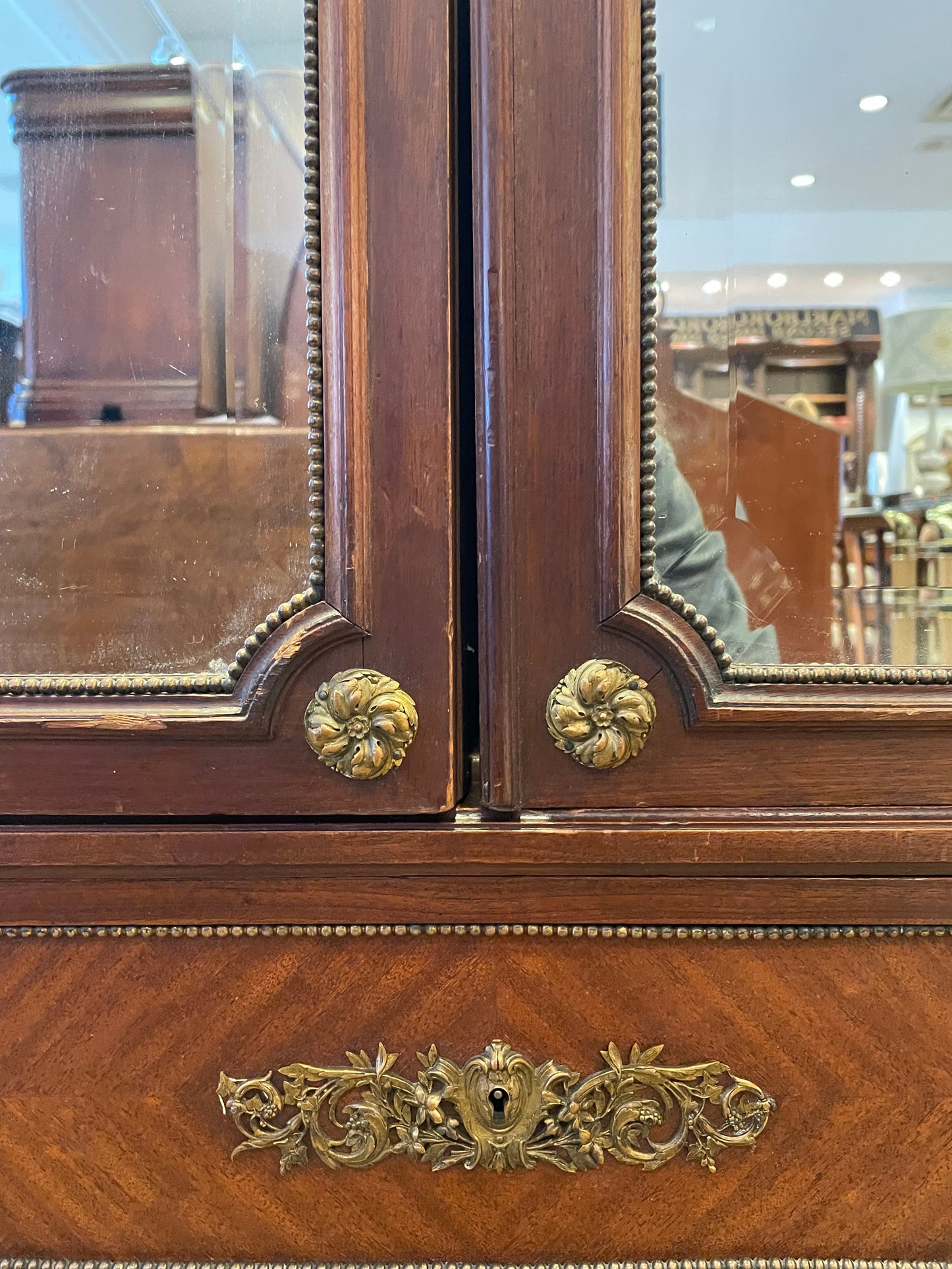 French Louis XVI Mirrored Armoire AS IS (00Y006)