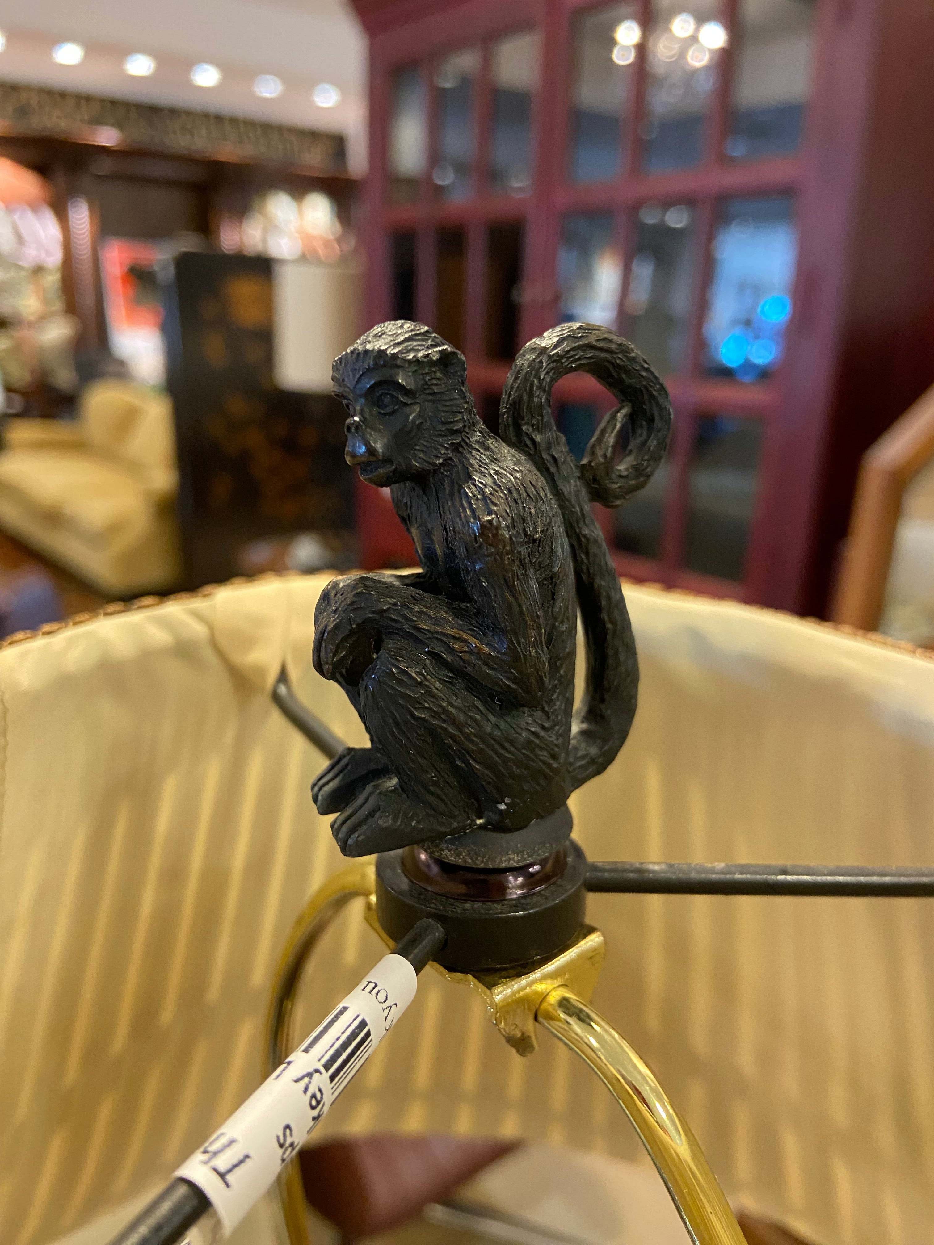 Vintage Brass Metal Monkey Lamp hot