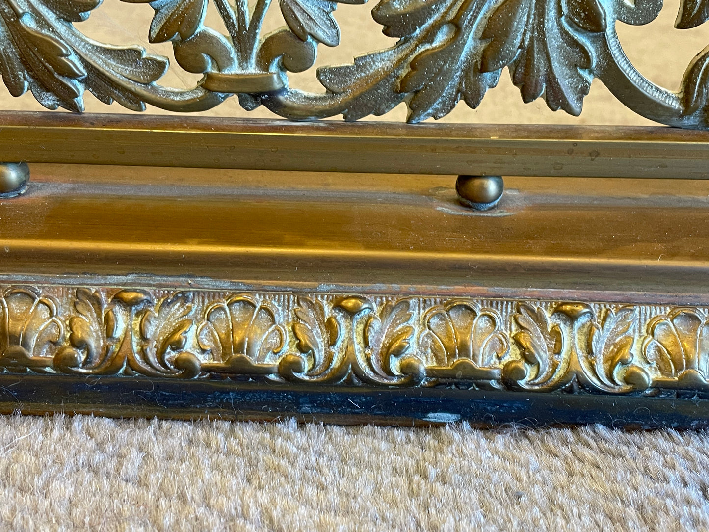 French Brass Fireplace Bumper AS IS (00Y004)