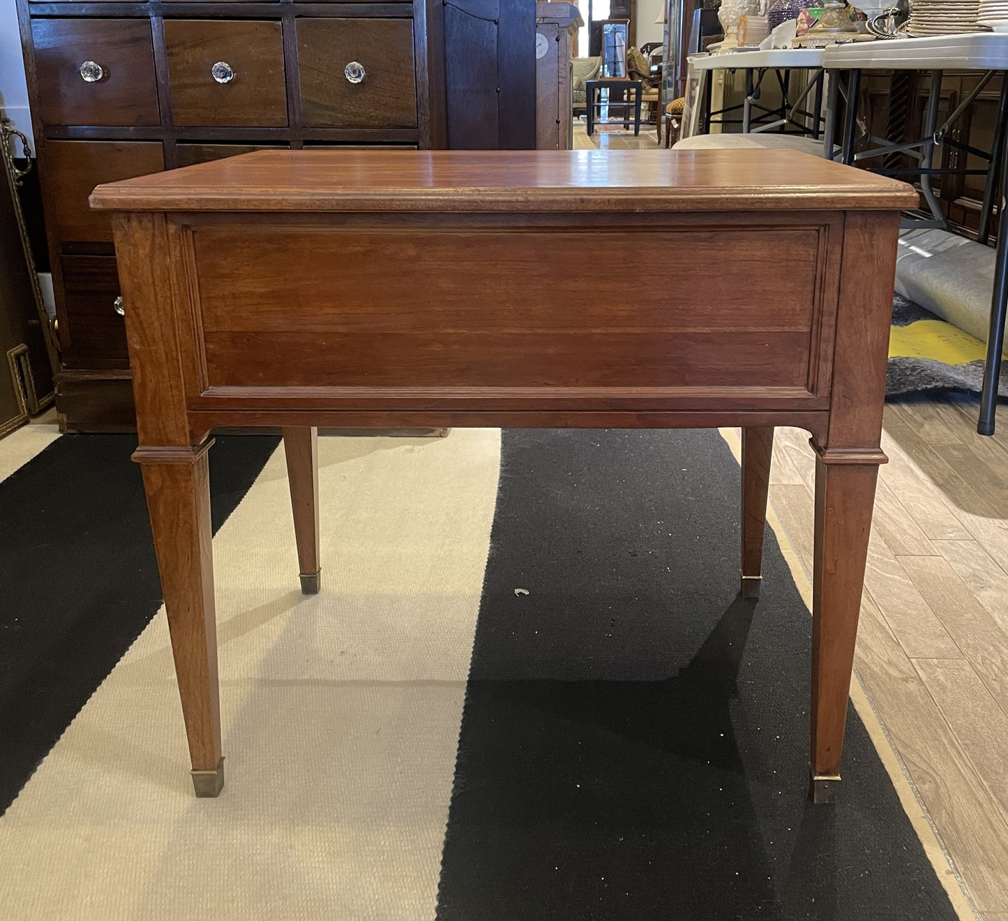 Heritage Fruitwood Campaign Style End Table (09Z001)