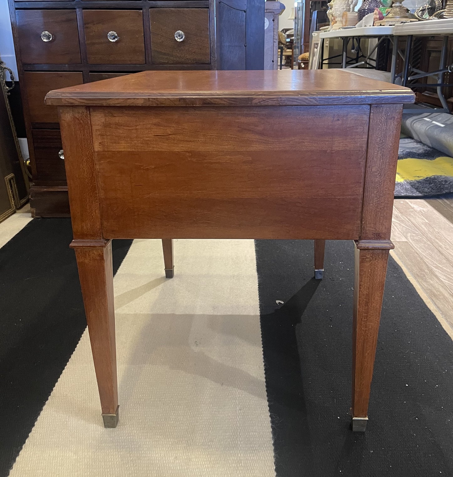 Heritage Fruitwood Campaign Style End Table (09Z001)