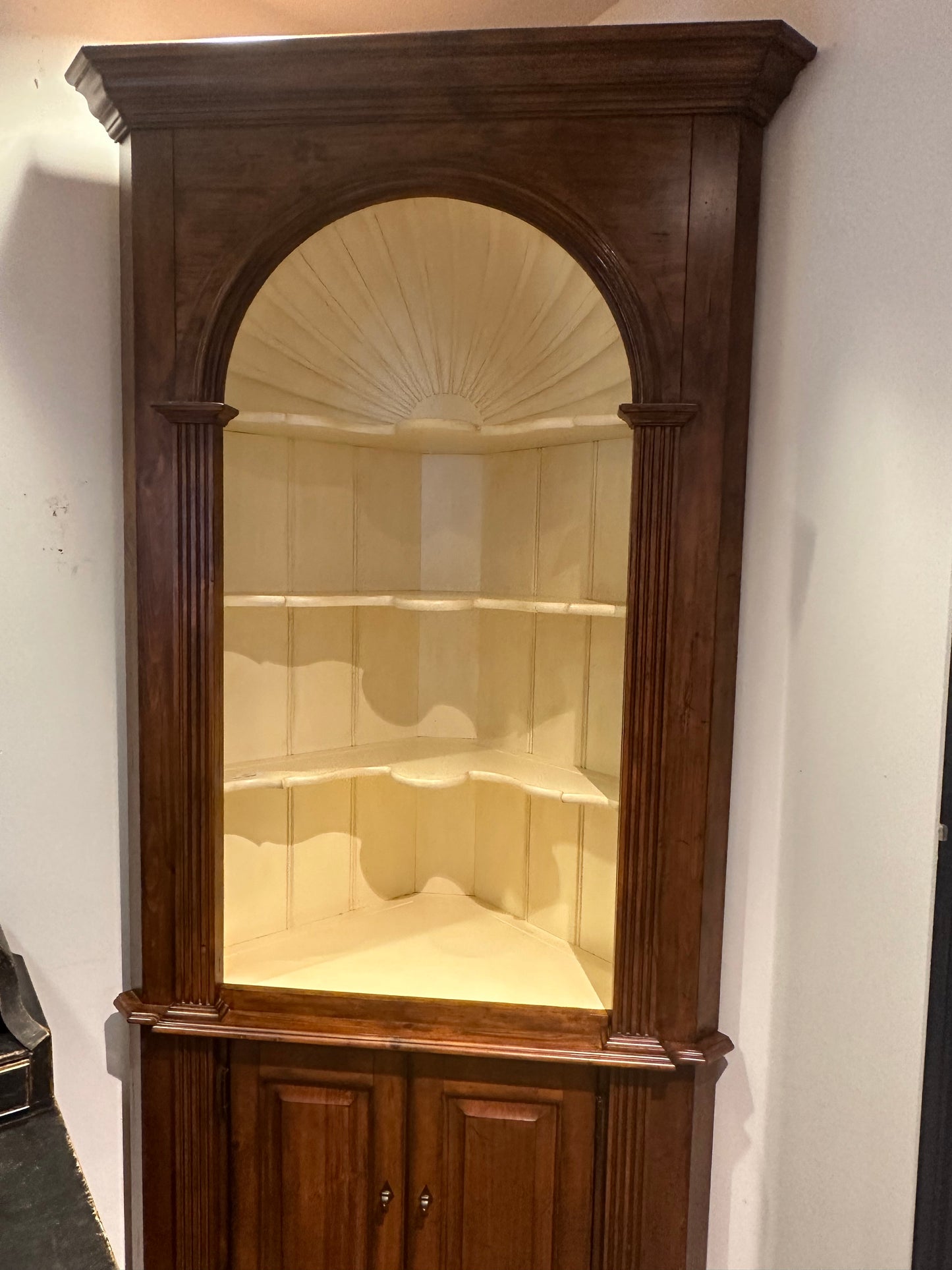 Stanley Solid Wood Open Corner Cabinet, Two available (Y1KALL)