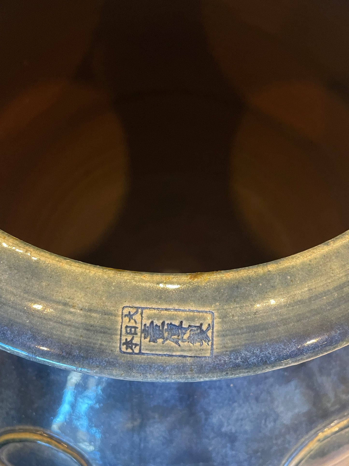 Chinese Blue Glazed Oversized Urn (00Z007)