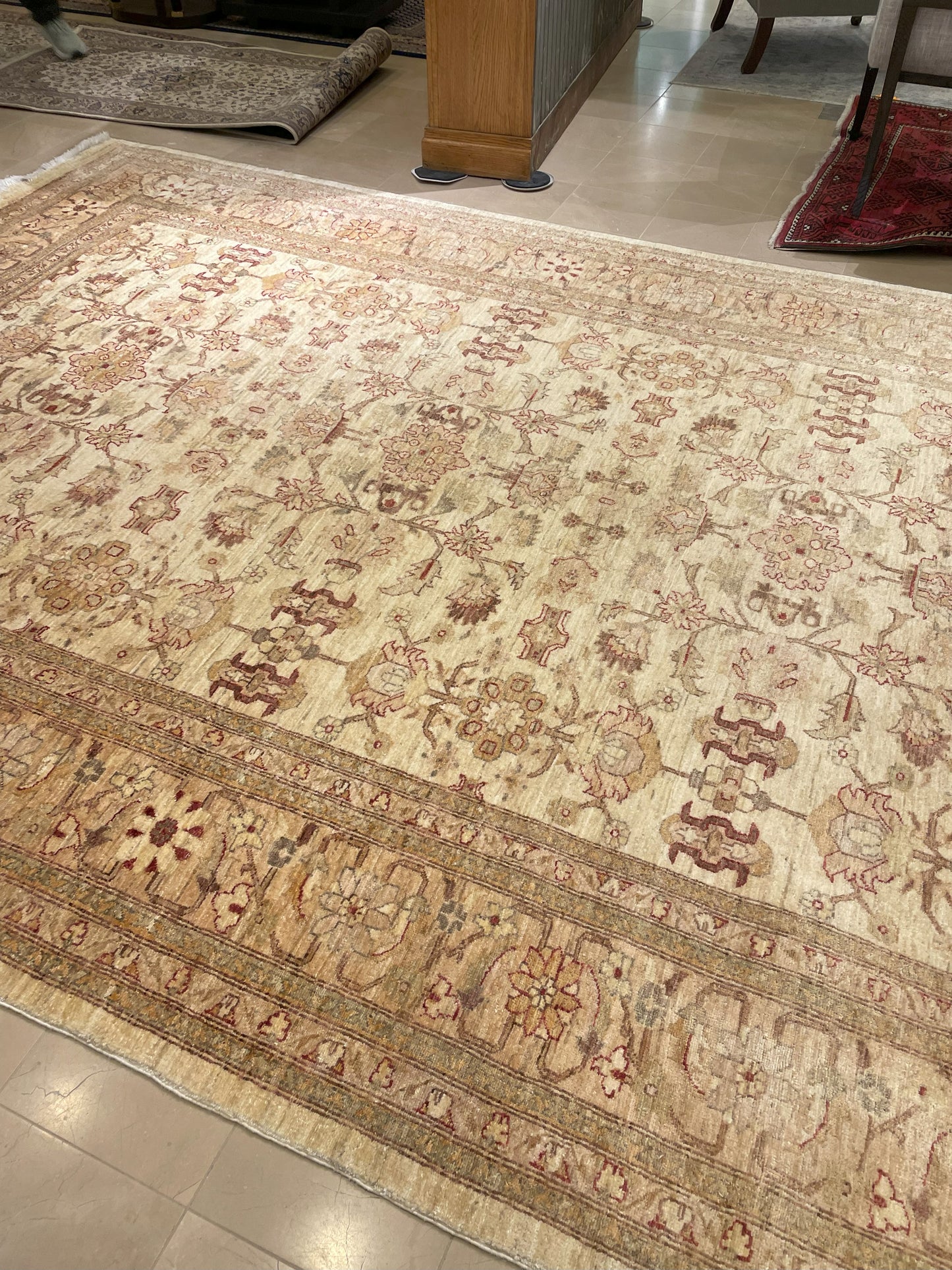 Hand Knotted Neutral Rug (7.9x11.9) (03H019)