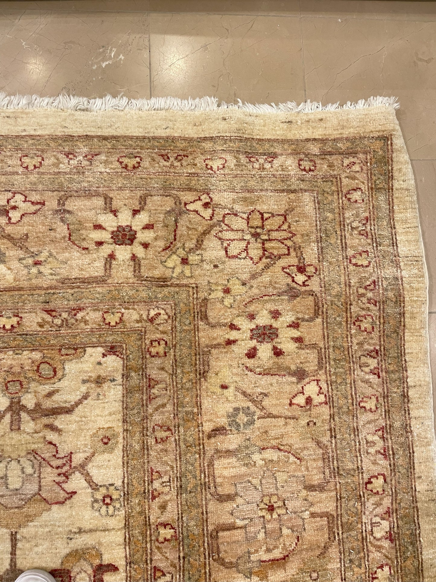 Hand Knotted Neutral Rug (7.9x11.9) (03H019)