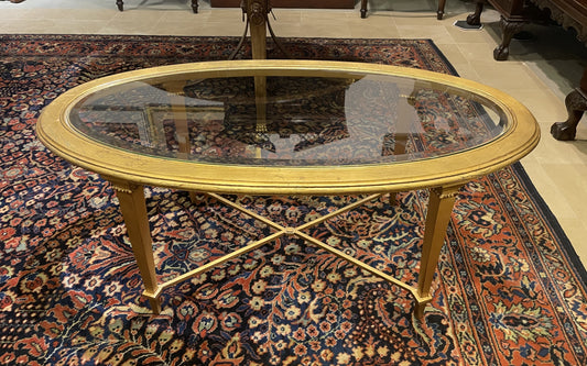 Oval Hollywood Regency Coffee Table (0A900A)