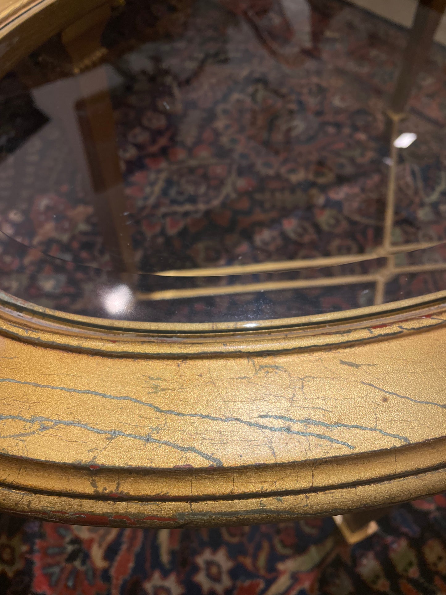 Oval Hollywood Regency Coffee Table (0A900A)