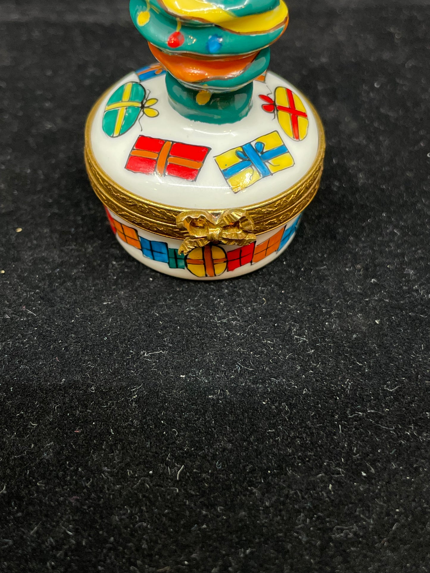 Limoges Christmas Tree Trinket Box (771DFV)