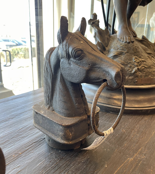 Vintage Horse Hitching Post Head (03H00Q)