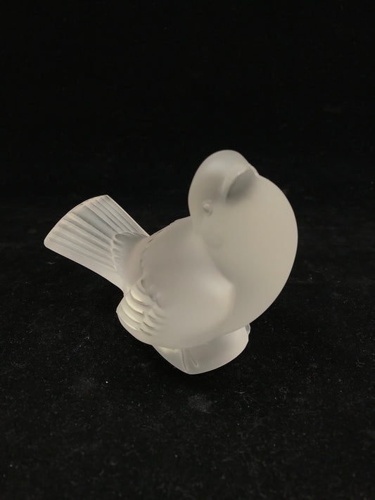 Lalique Frosted Sparrow (Head Up)