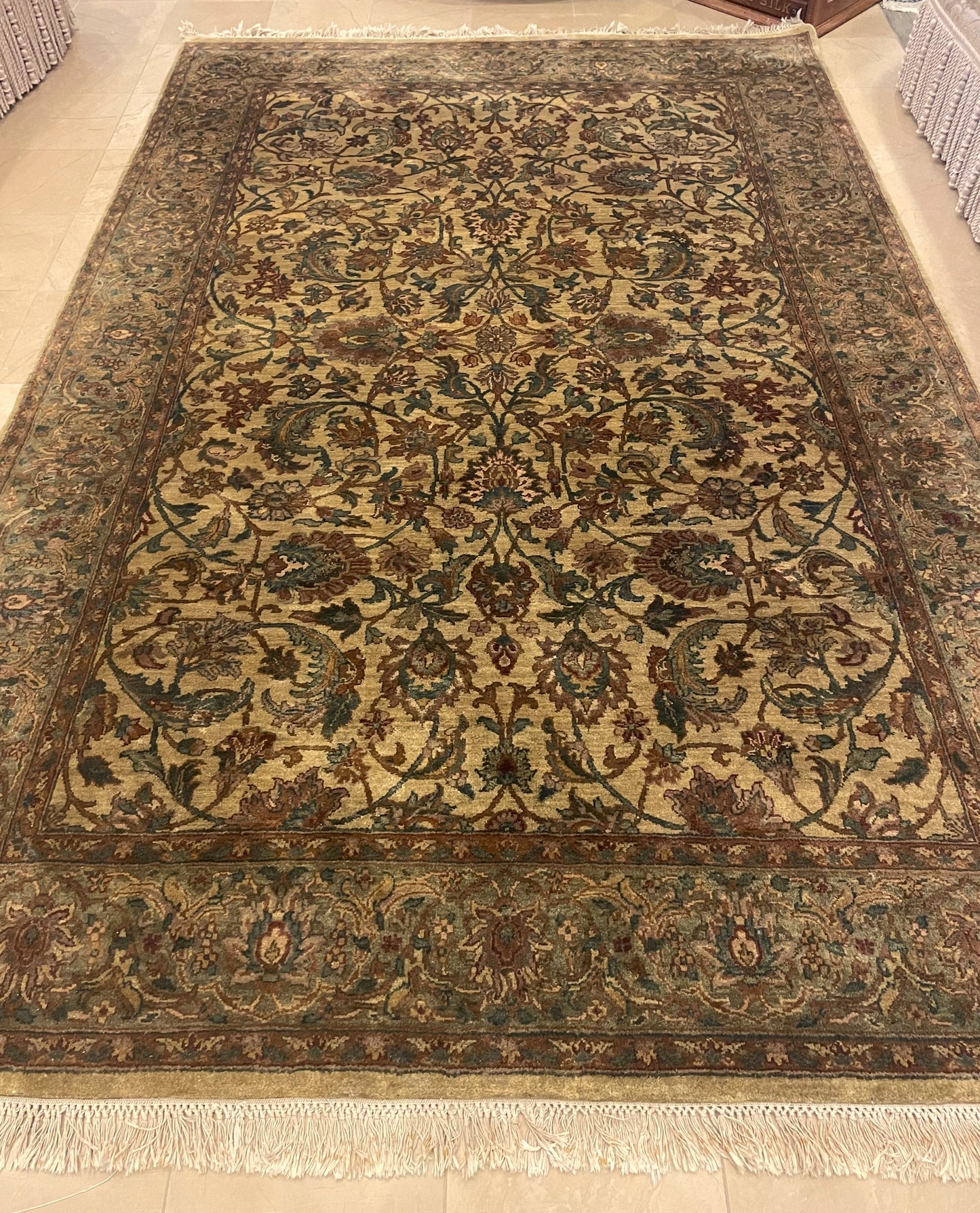 Hand Knotted Green Rug 6x9 (KLTFGD)