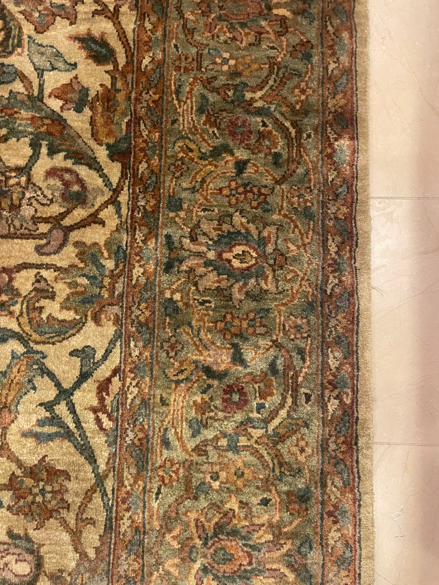 Hand Knotted Green Rug 6x9 (KLTFGD)