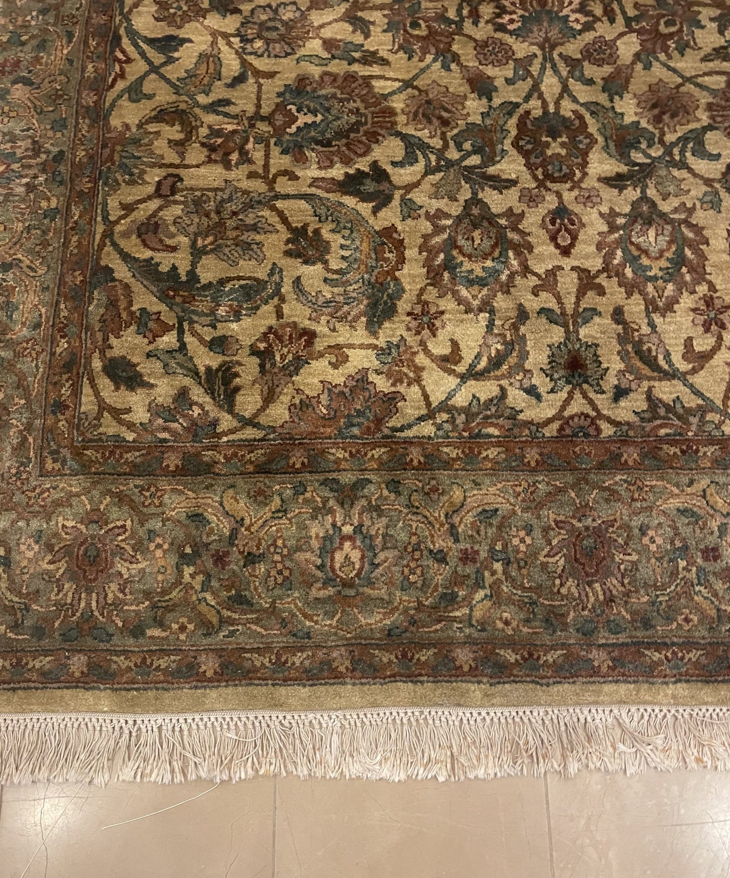 Hand Knotted Green Rug 6x9 (KLTFGD)