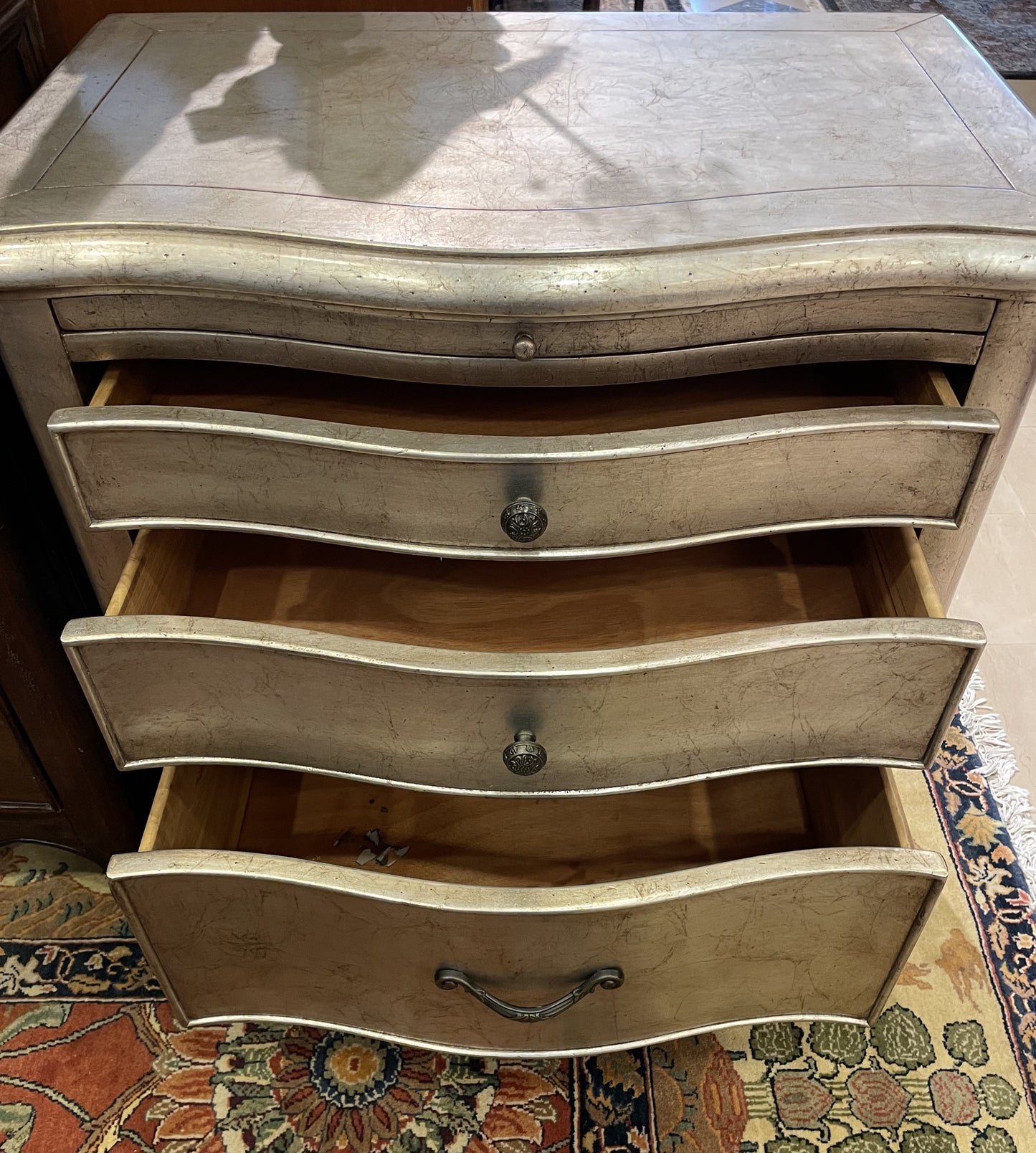 Pair of Silver Overlay Nightstands (NNZ8KY)