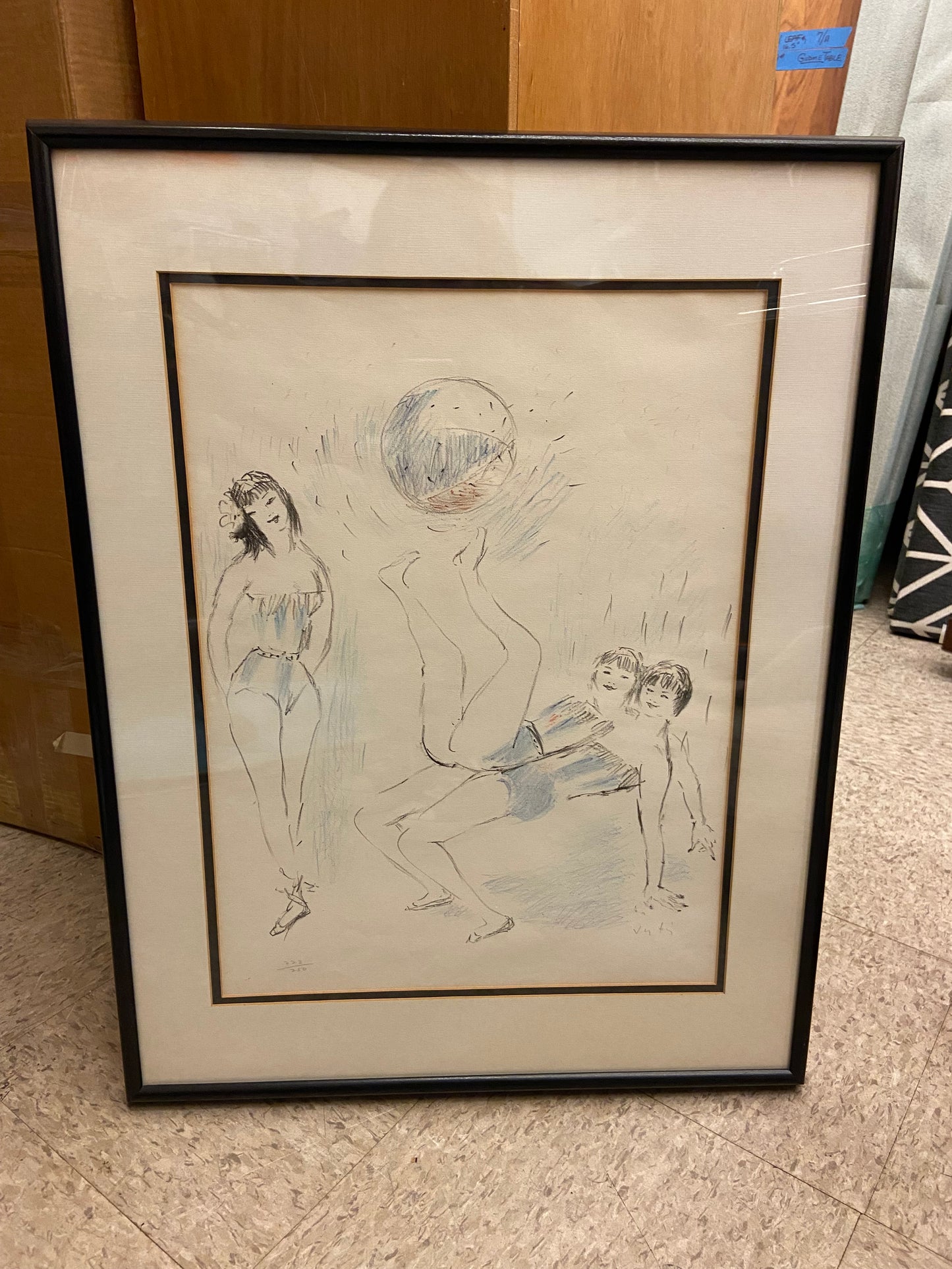 Marcel Vertes Lithograph Circus Performers (25892)