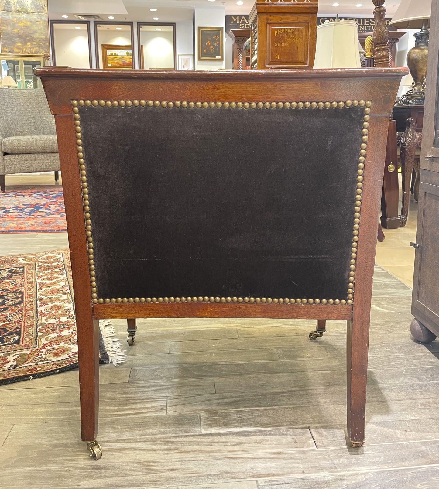 19th Century French Empire Chair with Velvet Upholstery (0AG00G)