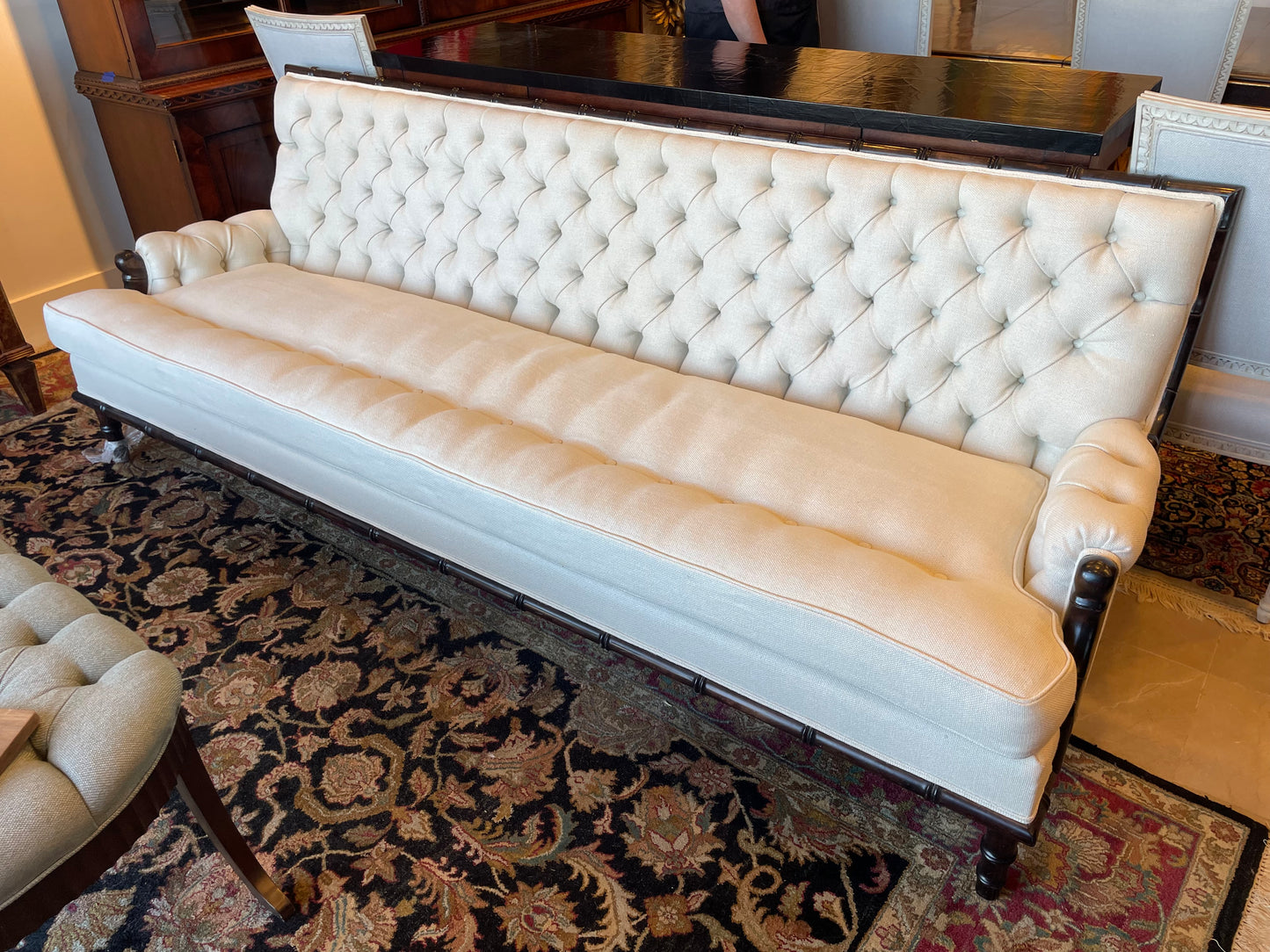 John Boone Stuyvesant Sofa Tufted in Loro Piana (LSFJT5)