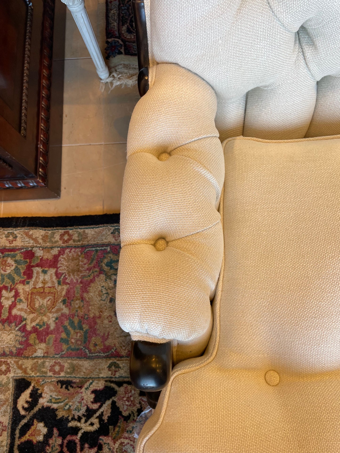 John Boone Stuyvesant Sofa Tufted in Loro Piana (LSFJT5)