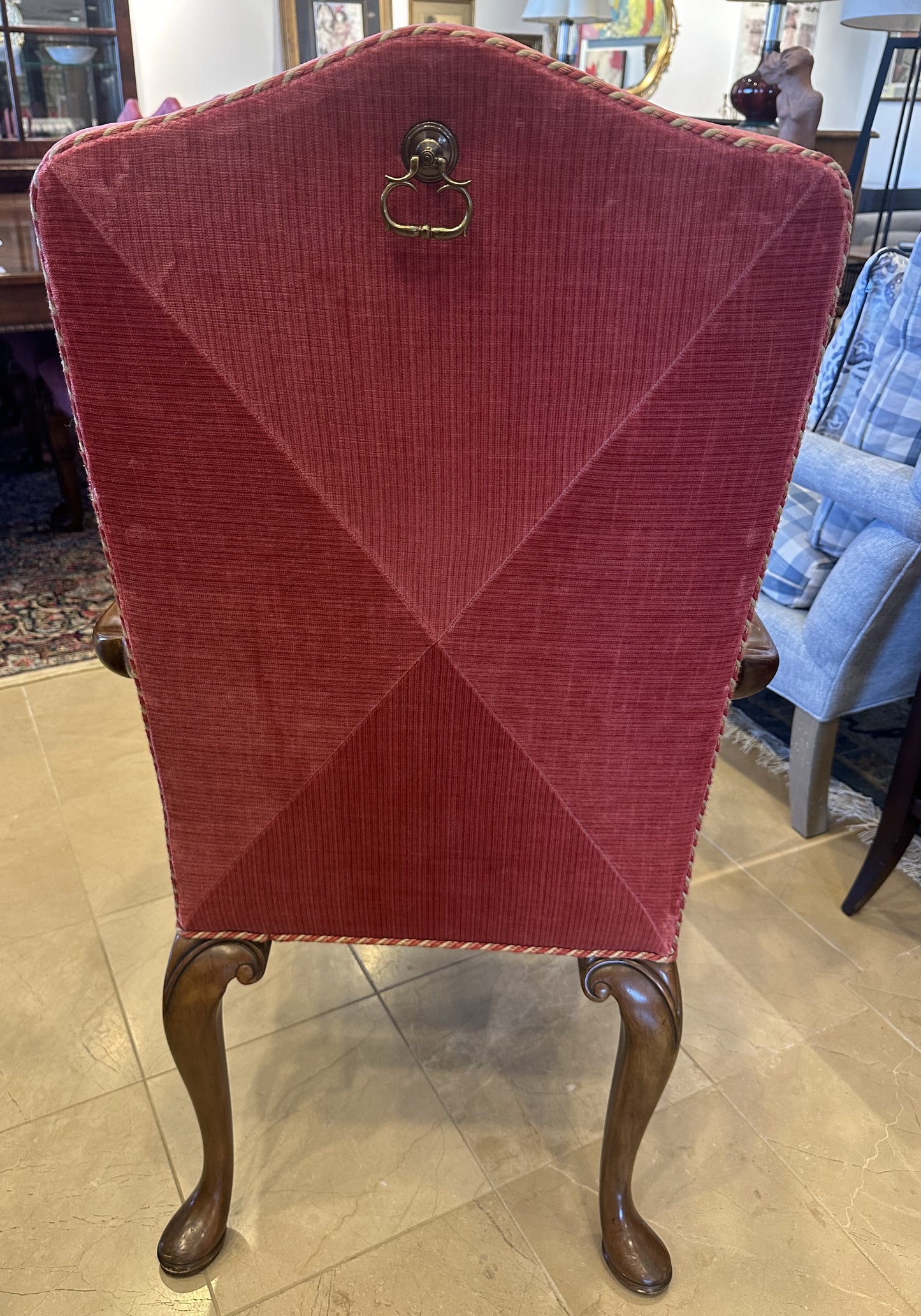 Custom Raspberry Red Upholstered Dining Chairs (Set of 12) (XK1JDF)