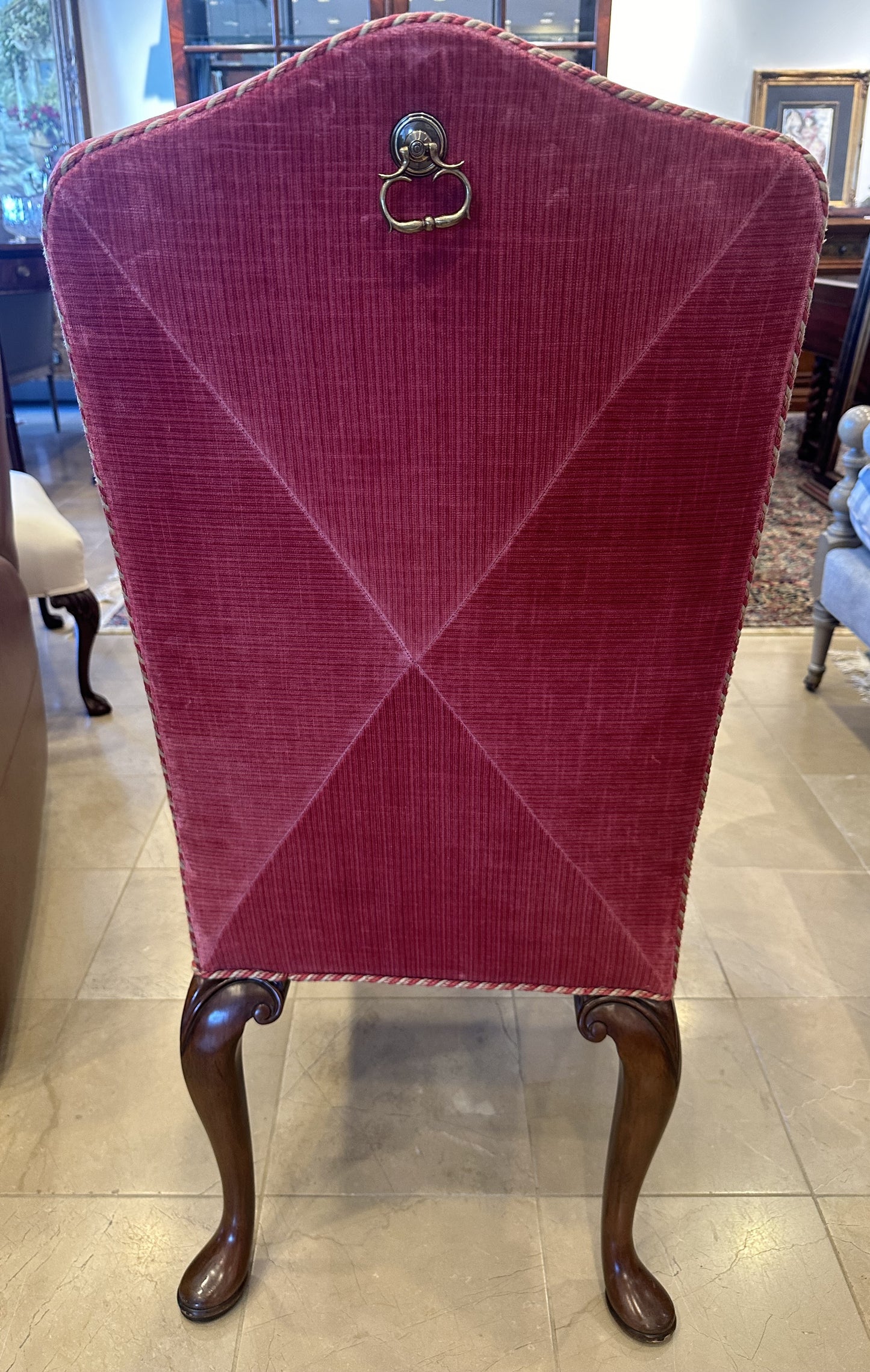 Custom Raspberry Red Upholstered Dining Chairs (Set of 12) (XK1JDF)