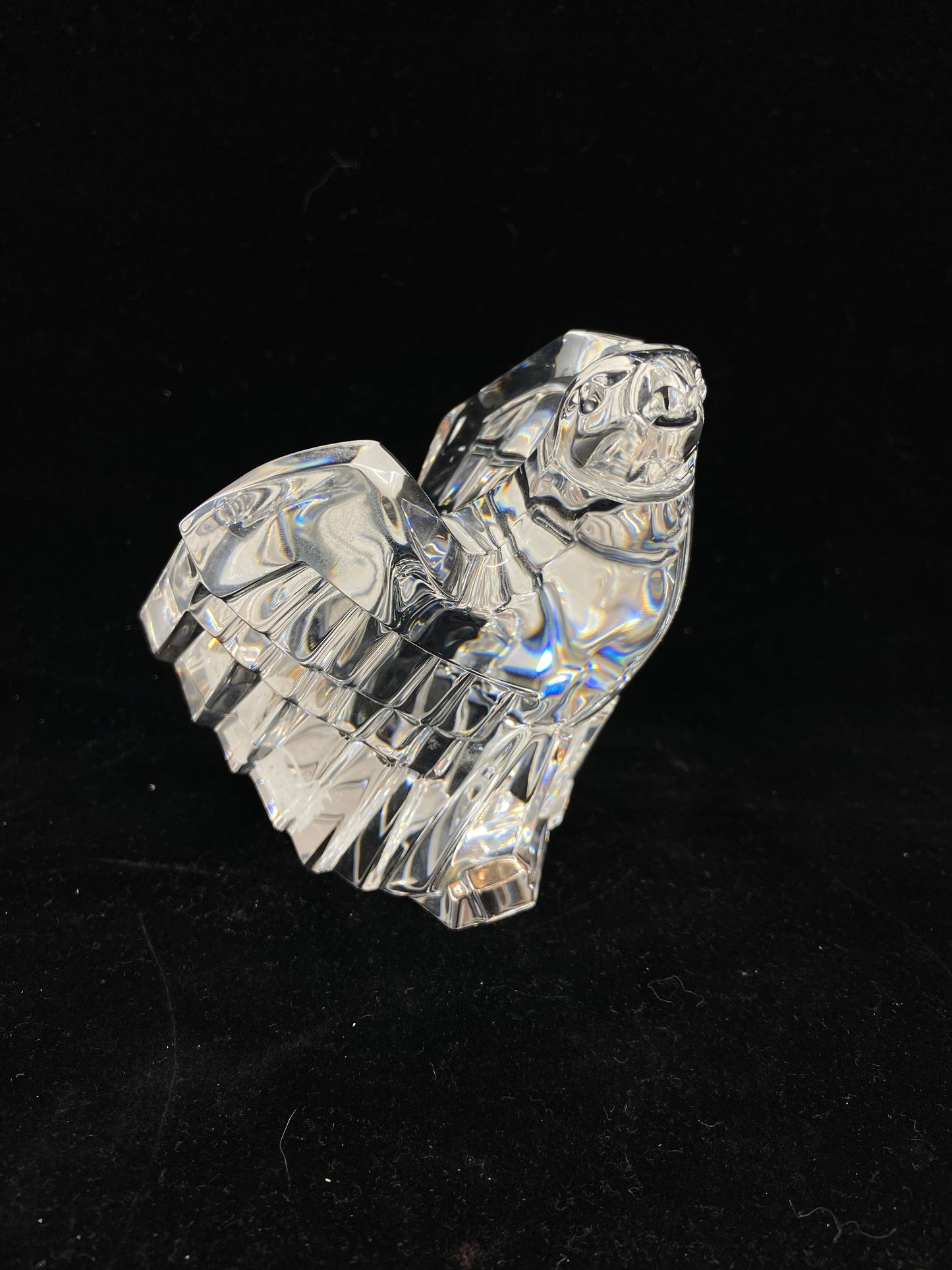 Steuben Clear Crystal Eagle Figurine #8304 (V31W5X)