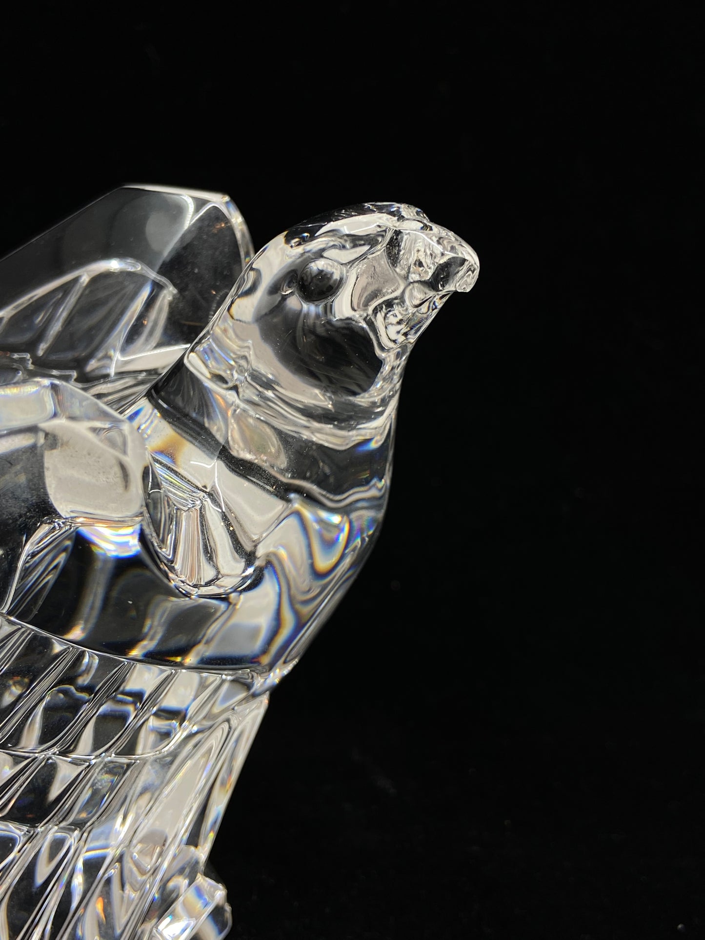 Steuben Clear Crystal Eagle Figurine #8304 (V31W5X)