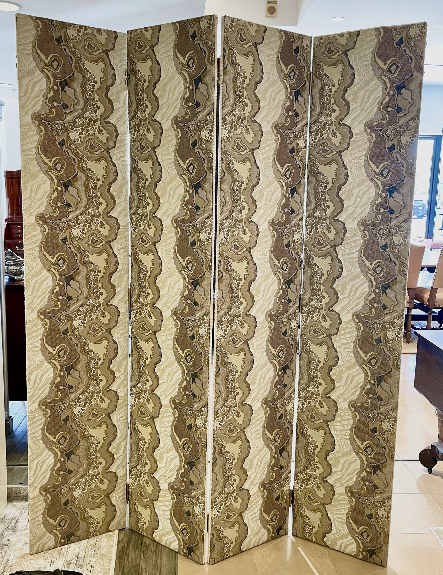 Mid Century Fabric Room Divider (QWHNSL)